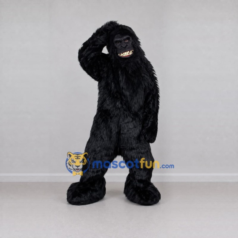 Custom Black Gorilla Mascot Costume Adult Full Body Suit for Wildlife Events Custom Black Gorilla Mascot Costume Adult Full Body Suit for Wildlife Events