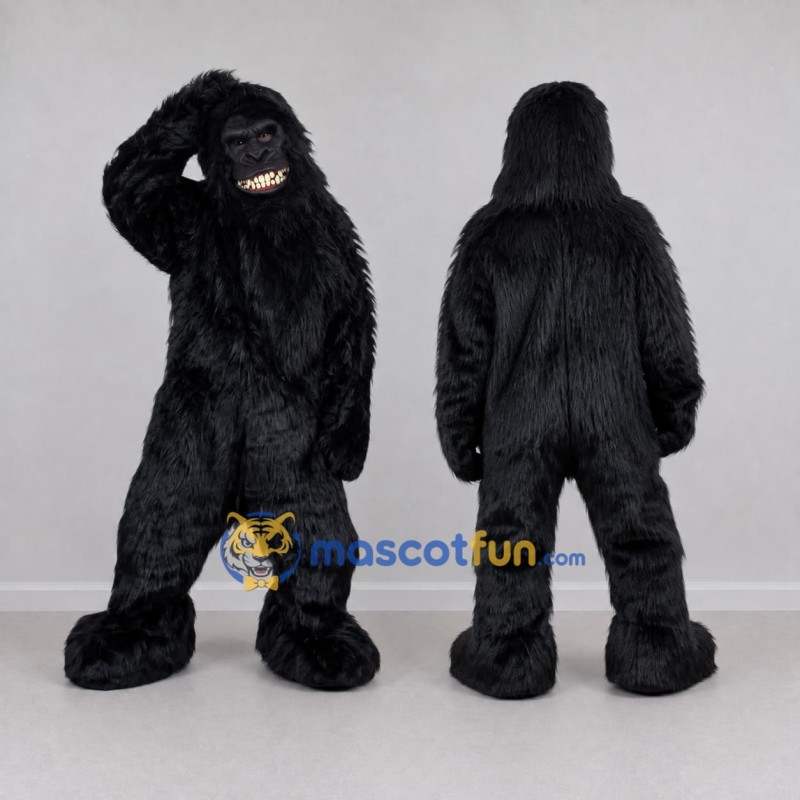 Custom Black Gorilla Mascot Costume Adult Full Body Suit for Wildlife Events Custom Black Gorilla Mascot Costume Adult Full Body Suit for Wildlife Events