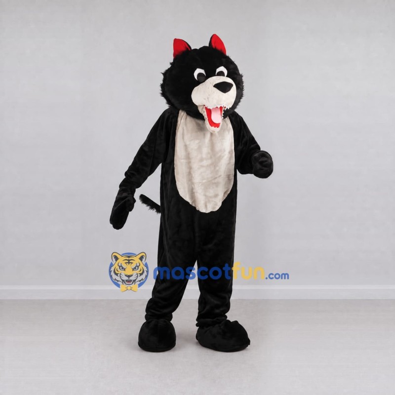 Custom Black and Gray Wolf Mascot Costume Adult Full Body Suit for School Events Custom Black and Gray Wolf Mascot Costume Adult Full Body Suit for School Events