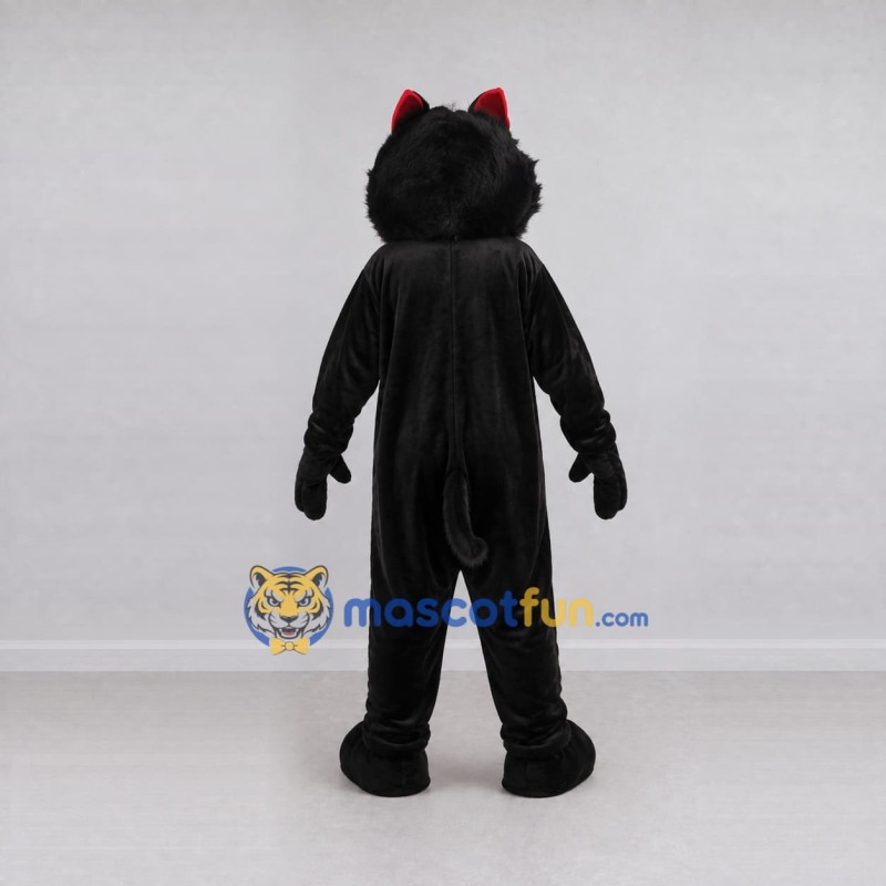 Custom Black and Gray Wolf Mascot Costume Adult Full Body Suit for School Events Custom Black and Gray Wolf Mascot Costume Adult Full Body Suit for School Events