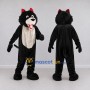 Custom Black and Gray Wolf Mascot Costume Adult Full Body Suit for School Events