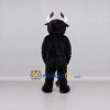 Custom Black and White Bull Mascot Costume Adult Full Body Suit for Sports Events Custom Black and White Bull Mascot Costume Adult Full Body Suit for Sports Events