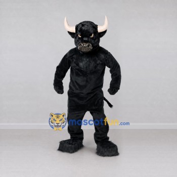 Custom Black Bull Mascot Costume Adult Full Body Suit for Sports Events Custom Black Bull Mascot Costume Adult Full Body Suit for Sports Events