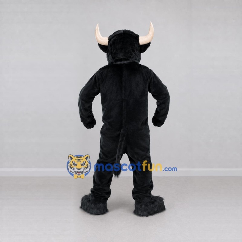 Custom Black Bull Mascot Costume Adult Full Body Suit for Sports Events Custom Black Bull Mascot Costume Adult Full Body Suit for Sports Events