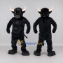 Custom Black Bull Mascot Costume Adult Full Body Suit for Sports Events