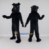 Custom Black Dog Mascot Costume Adult Full Body Suit for Pet Events Custom Black Dog Mascot Costume Adult Full Body Suit for Pet Events