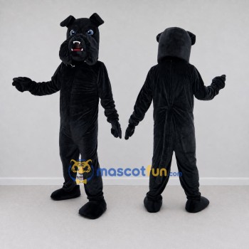 Custom Black Dog Mascot Costume Adult Full Body Suit for Pet Events