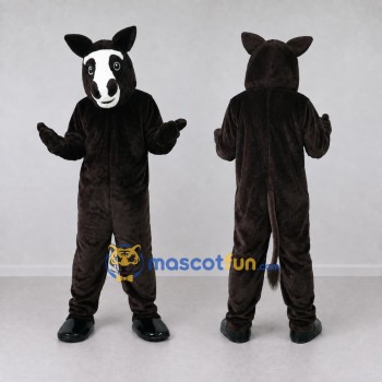 Custom Black and White Horse Mascot Costume Adult Full Body Suit for Farm Events