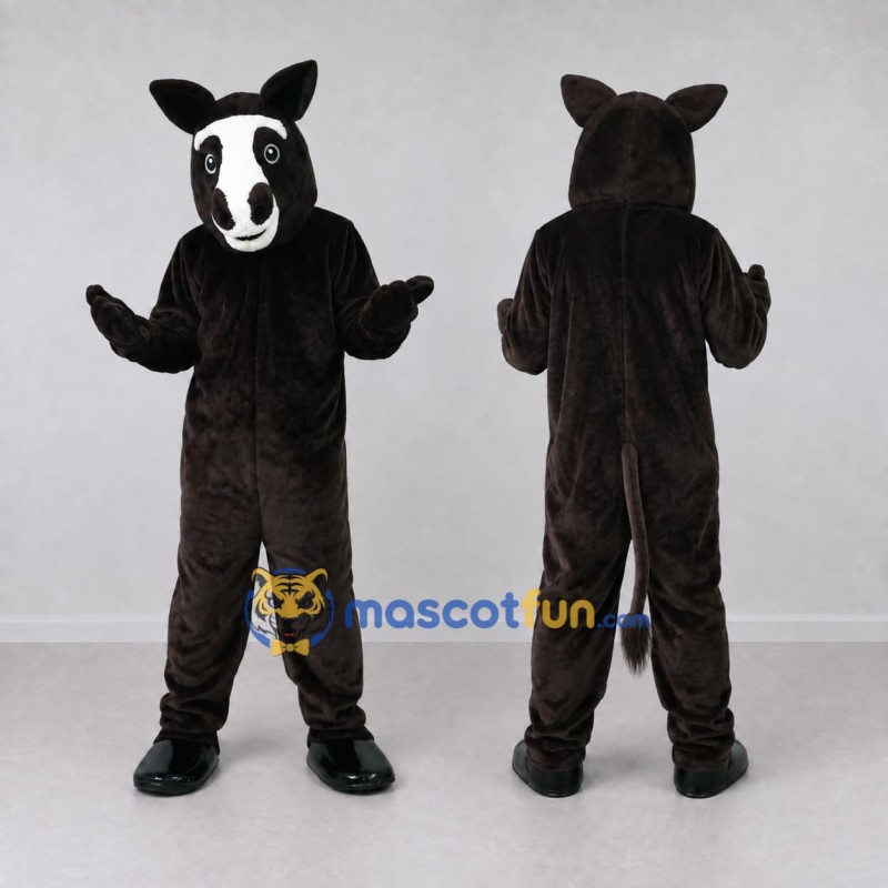 Custom Black and White Horse Mascot Costume Adult Full Body Suit for Farm Events Custom Black and White Horse Mascot Costume Adult Full Body Suit for Farm Events