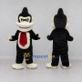 Custom Black Cream and Red Gorilla with Tie Mascot Costume Adult Full Body Suit for Party Events