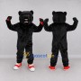 Custom Black and Red Roaring Bear Mascot Costume Adult Full Body Suit for Sports Events