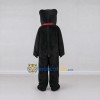 Custom Black and Red Bear with Scarf Mascot Costume Adult Full Body Suit for School Events Custom Black and Red Bear with Scarf Mascot Costume Adult Full Body Suit for School Events