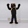 Custom Brown Black and Yellow Bear in Sportswear Mascot Costume Adult Full Body Suit for Sports Events Custom Brown Black and Yellow Bear in Sportswear Mascot Costume Adult Full Body Suit for Sports Events