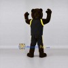 Custom Brown Black and Yellow Bear in Sportswear Mascot Costume Adult Full Body Suit for Sports Events Custom Brown Black and Yellow Bear in Sportswear Mascot Costume Adult Full Body Suit for Sports Events