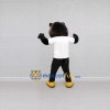 Custom Black White and Yellow Bear in T-Shirt Mascot Costume Adult Full Body Suit for Sports Events Custom Black White and Yellow Bear in T-Shirt Mascot Costume Adult Full Body Suit for Sports Events