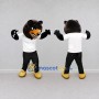 Custom Black White and Yellow Bear in T-Shirt Mascot Costume Adult Full Body Suit for Sports Events