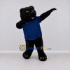Custom Black and Blue Bear in T-Shirt Mascot Costume Adult Full Body Suit for Sports Events Custom Black and Blue Bear in T-Shirt Mascot Costume Adult Full Body Suit for Sports Events
