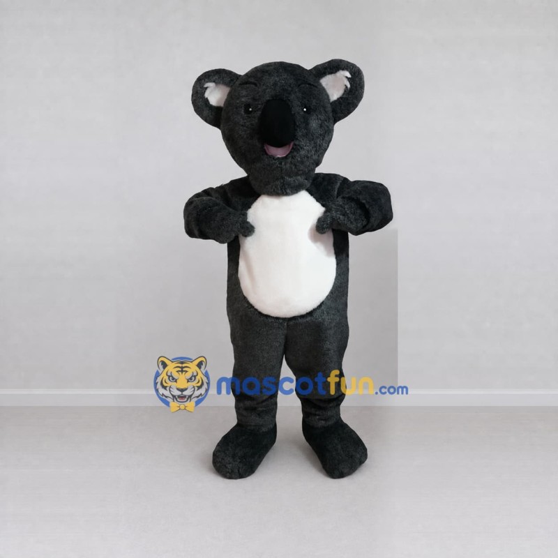 Custom Dark Gray and White Koala Mascot Costume Adult Full Body Suit for Wildlife Events Custom Dark Gray and White Koala Mascot Costume Adult Full Body Suit for Wildlife Events