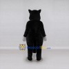 Custom Black and Gray Cat with Glasses Mascot Costume Adult Full Body Suit for School Events