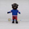 Custom Brown Blue and Red Beaver in Sportswear Mascot Costume Adult Full Body Suit for Sports Events Custom Brown Blue and Red Beaver in Sportswear Mascot Costume Adult Full Body Suit for Sports Events