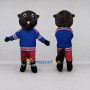 Custom Brown Blue and Red Beaver in Sportswear Mascot Costume Adult Full Body Suit for Sports Events