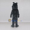 Custom Dark Gray Bulldog Mascot Costume Adult Full Body Suit for Sports Events