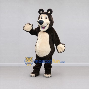 Custom Brown and Cream Bear Mascot Costume Adult Full Body Suit for Children's Events Custom Brown and Cream Bear Mascot Costume Adult Full Body Suit for Children's Events