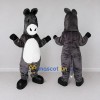 Custom Gray and White Donkey Mascot Costume Adult Full Body Suit for Farm Events