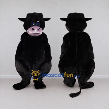 Custom Black and Pink Cow Mascot Costume Adult Full Body Suit for Farm Events