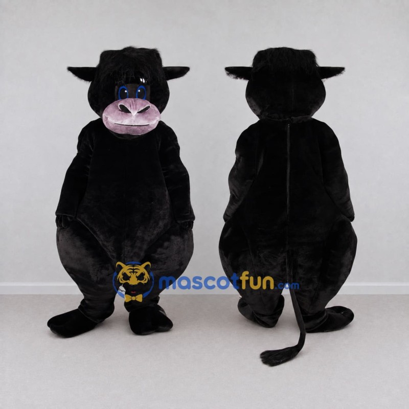 Custom Black and Pink Cow Mascot Costume Adult Full Body Suit for Farm Events