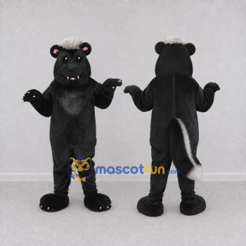 Custom Black and White Skunk Mascot Costume Adult Full Body Suit for Woodland Events