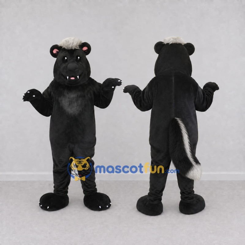 Custom Black and White Skunk Mascot Costume Adult Full Body Suit for Woodland Events Custom Black and White Skunk Mascot Costume Adult Full Body Suit for Woodland Events