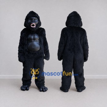 Custom Black Gorilla Mascot Costume Adult Full Body Suit for Wildlife Events