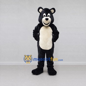 Custom Black and Cream Bear Mascot Costume Adult Full Body Suit for Children's Events Custom Black and Cream Bear Mascot Costume Adult Full Body Suit for Children's Events