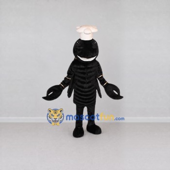 Custom Black and White Lobster Chef Mascot Costume Adult Full Body Suit for Food Festivals Custom Black and White Lobster Chef Mascot Costume Adult Full Body Suit for Food Festivals