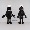 Custom Black and White Lobster Chef Mascot Costume Adult Full Body Suit for Food Festivals Custom Black and White Lobster Chef Mascot Costume Adult Full Body Suit for Food Festivals
