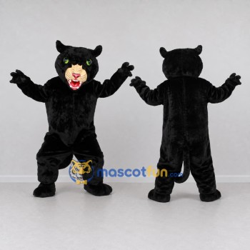 Custom Black and Tan Panther Mascot Costume Adult Full Body Suit for Sports Events