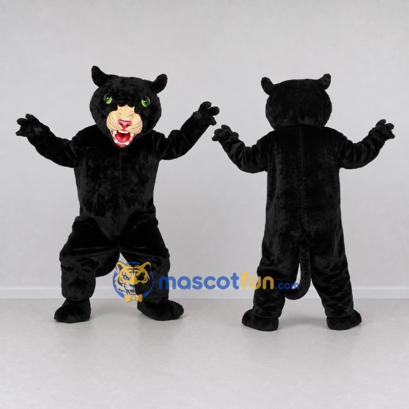 Custom Black and Tan Panther Mascot Costume Adult Full Body Suit for Sports Events Custom Black and Tan Panther Mascot Costume Adult Full Body Suit for Sports Events