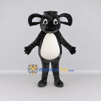 Custom Dark Gray and White Koala Mascot Costume Adult Full Body Suit for Wildlife Events