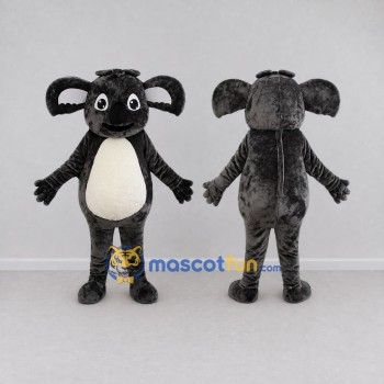 Custom Dark Gray and White Koala Mascot Costume Adult Full Body Suit for Wildlife Events