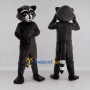 Custom Gray Black and White Raccoon Mascot Costume Adult Full Body Suit for Woodland Events