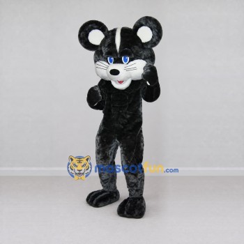 Custom Black and White Mouse Mascot Costume Adult Full Body Suit for Children's Events Custom Black and White Mouse Mascot Costume Adult Full Body Suit for Children's Events