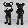 Custom Black and White Mouse Mascot Costume Adult Full Body Suit for Children's Events Custom Black and White Mouse Mascot Costume Adult Full Body Suit for Children's Events