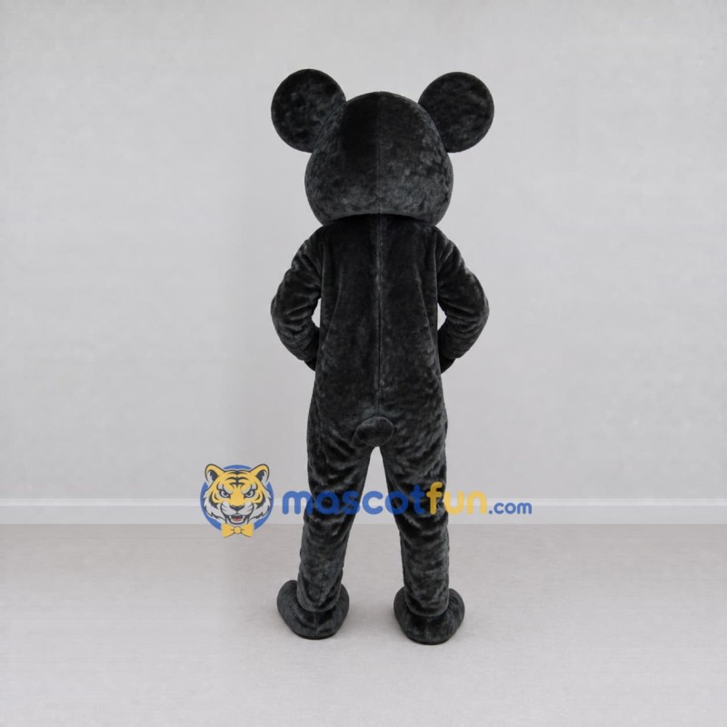Custom Black and White Mouse Mascot Costume Adult Full Body Suit for Children's Events Custom Black and White Mouse Mascot Costume Adult Full Body Suit for Children's Events
