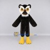 Custom Black White and Yellow Owl Mascot Costume Adult Full Body Suit for School Events