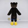 Custom Black White and Yellow Owl Mascot Costume Adult Full Body Suit for School Events