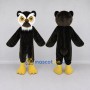 Custom Black White and Yellow Owl Mascot Costume Adult Full Body Suit for School Events