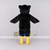 Custom Black White and Yellow Owl Mascot Costume Adult Full Body Suit for School Events