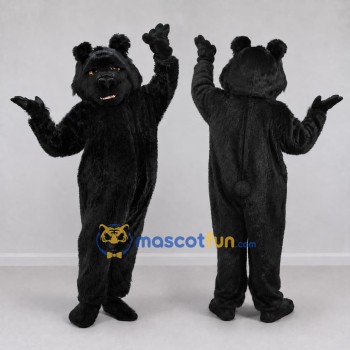 Custom Black Bear Mascot Costume Adult Full Body Suit for Wildlife Events