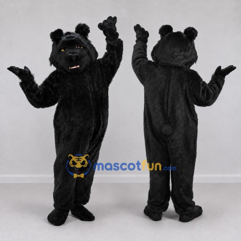 Custom Black Bear Mascot Costume Adult Full Body Suit for Wildlife Events Custom Black Bear Mascot Costume Adult Full Body Suit for Wildlife Events